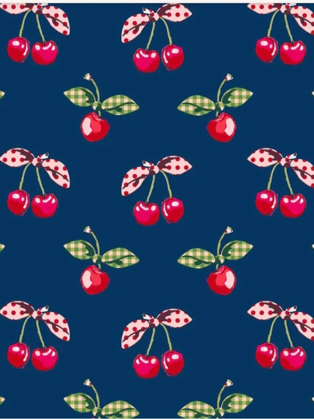Vera Bradley Cherry Picking Print Navy Travel Tumbler with Straw